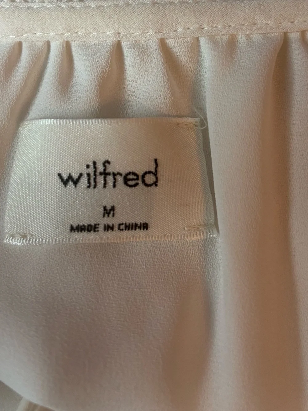 Aritzia Wilfred Walden Dress Tiered Chiffon Flowy Ruffle Hem Mini White Sz M